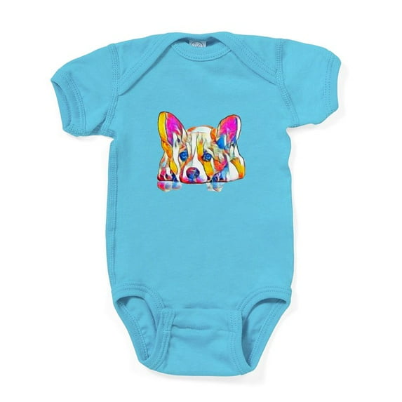 CafePress - Colorful Corgi Puppy Body Suit - Cute Infant Bodysuit Baby Romper - Size Newborn - 24 Months