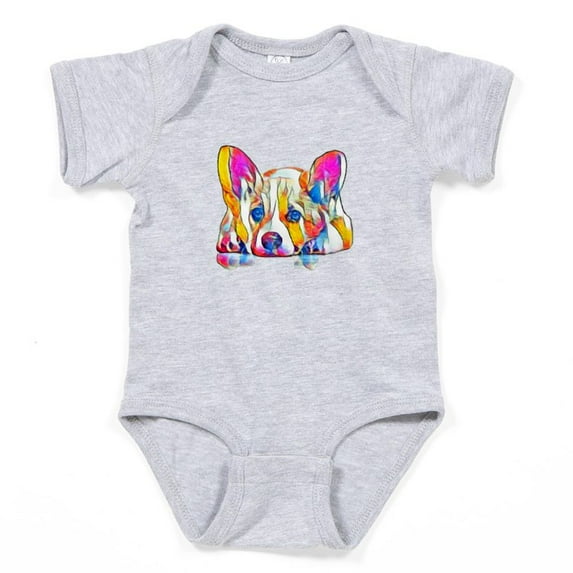 CafePress - Colorful Corgi Puppy Body Suit - Cute Infant Bodysuit Baby Romper - Size Newborn - 24 Months