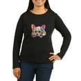 thumbnail image 1 of CafePress - Colorful Corgi Puppy Long Sleeve T Shirt - Women's Long Sleeve Graphic Tee Casual Fit, 1 of 4
