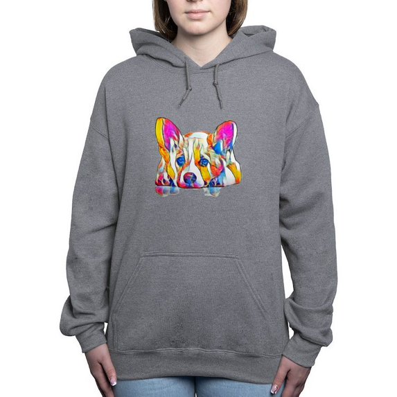 CafePress - Colorful Corgi Puppy Sweatshirt - Pullover Hoodie, Classic & Comfortable Hooded Sweatshirt