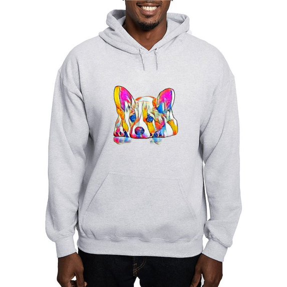 CafePress - Colorful Corgi Puppy Sweatshirt - Pullover Hoodie, Hooded Sweatshirt