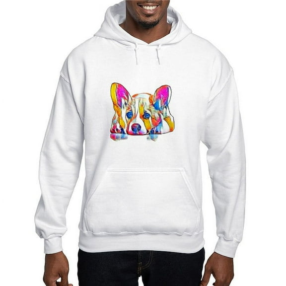 CafePress - Colorful Corgi Puppy Sweatshirt - Pullover Hoodie, Hooded Sweatshirt