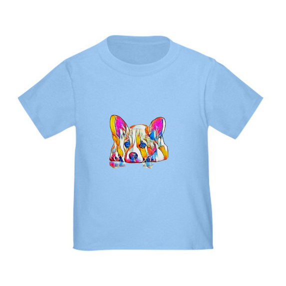 CafePress - Colorful Corgi Puppy T Shirt - Cute Toddler T-Shirt, 100% Cotton