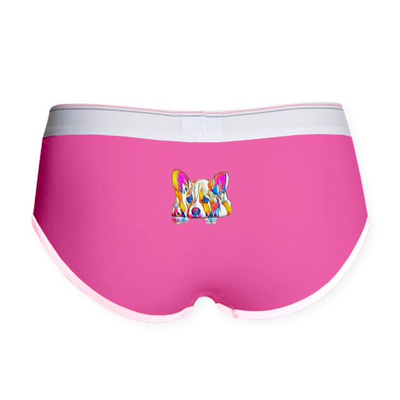CafePress - Colorful Corgi Puppy Women's Boy Brief - Women's Novelty Briefs, Size S-XL