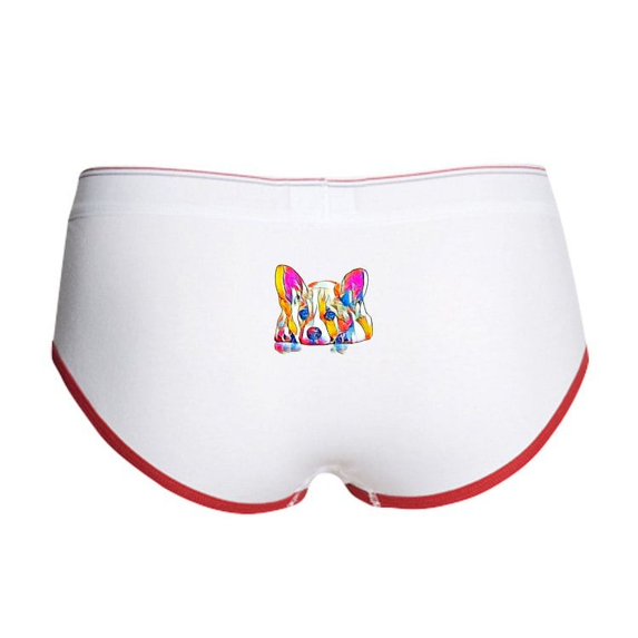 CafePress - Colorful Corgi Puppy Women's Boy Brief - Women's Novelty Briefs, Size S-XL