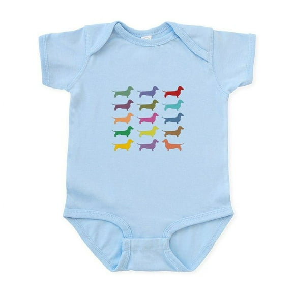 CafePress - Colorful Dachshunds Body Suit - Baby Light Bodysuit, Size Newborn - 24 Months