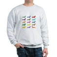 thumbnail image 1 of CafePress - Colorful Dachshunds Sweatshirt - Crew Neck Sweatshirt, 1 of 4