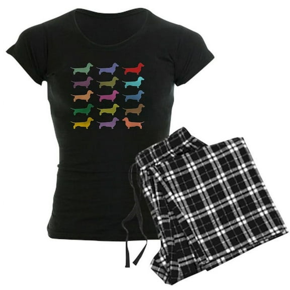 CafePress - Colorful Dachshunds - Women's Dark Pajamas