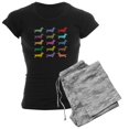 thumbnail image 1 of CafePress - Colorful Dachshunds - Women's Dark Pajamas, 1 of 4