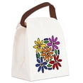 thumbnail image 1 of CafePress - Colorful Daisy Floral Art - Canvas Lunch Bag with Strap Handle, 1 of 2