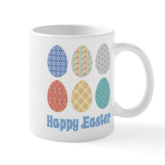 CafePress - Colorful Easter Eggs - 11 oz Ceramic Mug - Novelty Coffee Tea Cup