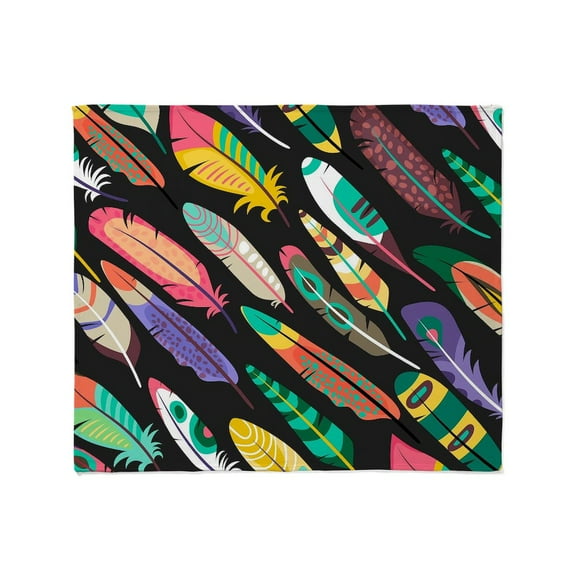 CafePress - Colorful Feathers Throw Blanket - Soft Fleece Throw Blanket, 50"x60" for All Ages