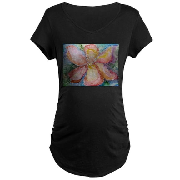 CafePress - Colorful, Flower, Maternity Dark T Shirt - Maternity Dark T-Shirt