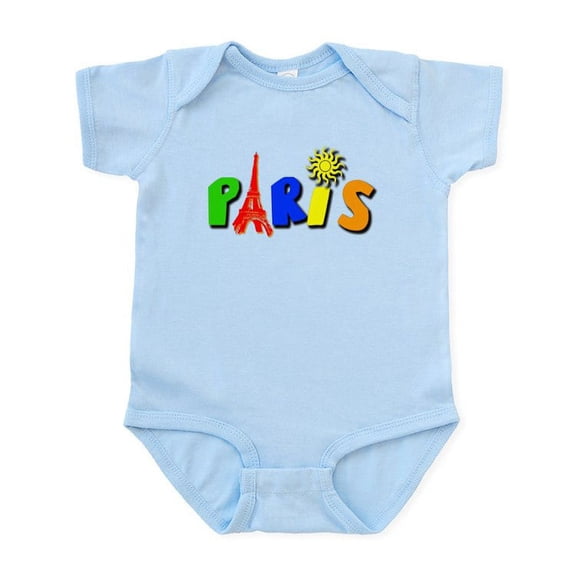 CafePress - Colorful Paris / Eiffel Tower Infant Bodysuit - Baby Light Bodysuit, Size Newborn - 24 Months