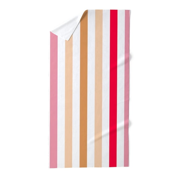 CafePress - Colorful Pastel Stripes Pattern - Large Beach Towel, Soft 30"x60" Towel with Unique Design