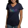 thumbnail image 1 of CafePress - Colorful Pentacle Women's V Neck T Shirt - Women's V-Neck Dark T-Shirt, 1 of 4