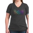 thumbnail image 1 of CafePress - Colorful Pentacle Women's V Neck T Shirt - Women's V-Neck Dark T-Shirt, 1 of 1
