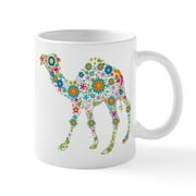 CafePress - Colorful Retro Floral Camel Mugs - 11 oz Ceramic Mug - Novelty Coffee Tea Cup
