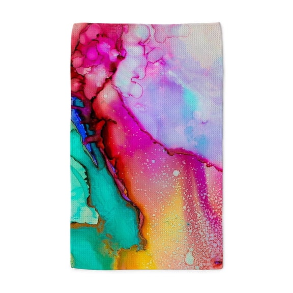 CafePress - Colorful Watercolor Paint Art Colors Pai - Tea Towel