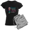 thumbnail image 1 of CafePress - Combat Girl Thyroid Cancer - Women's Dark Pajamas, 1 of 4