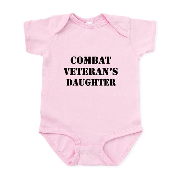 CafePress - Combat Vet's Daughter Body Suit - Baby Light Bodysuit, Size Newborn - 24 Months