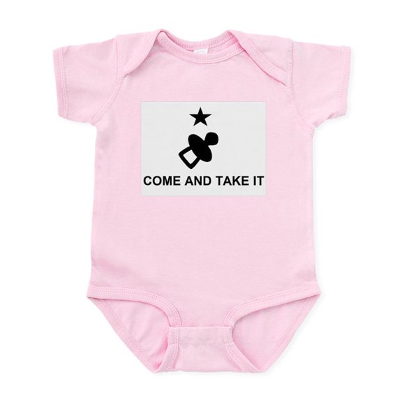 CafePress - Come And Take It Large_Pacifier Body Suit - Baby Light Bodysuit, Size Newborn - 24 Months