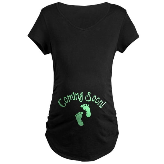 CafePress - Coming Soon Maternity Dark T Shirt - Maternity Dark T-Shirt
