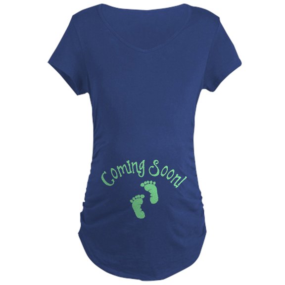 CafePress - Coming Soon Maternity Dark T Shirt - Maternity Dark T-Shirt