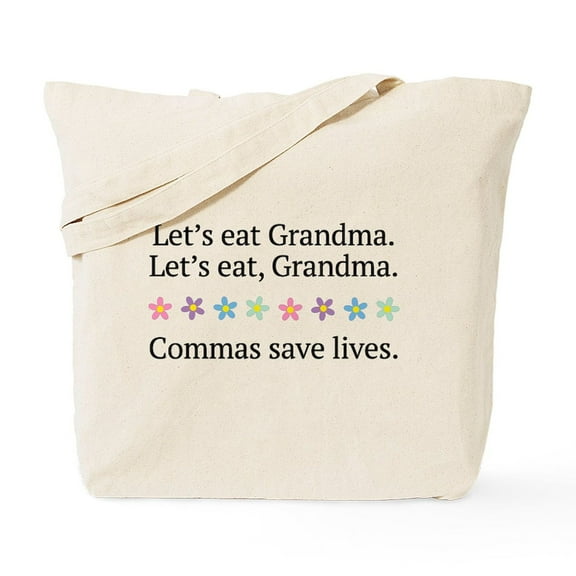 CafePress - Commas Save Lives Tote Bag - Unisex Canvas Tote Bag, Beige, 1-Piece