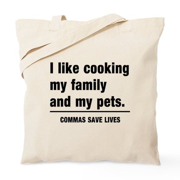 CafePress - Commas Save Lives Tote Bag - Unisex Canvas Tote Bag, Beige, 1-Piece