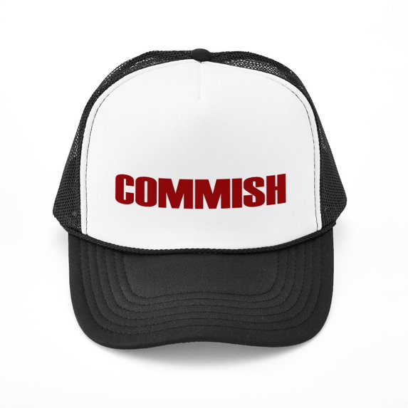 CafePress - Commish (Red) - Adjustable Unisex Printed Trucker Hat with Mesh Back
