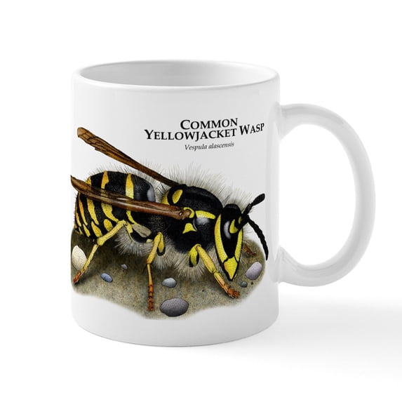 CafePress - Common Yellowjacket Wasp Mug - 11 oz Ceramic Mug - Novelty Coffee Tea Cup