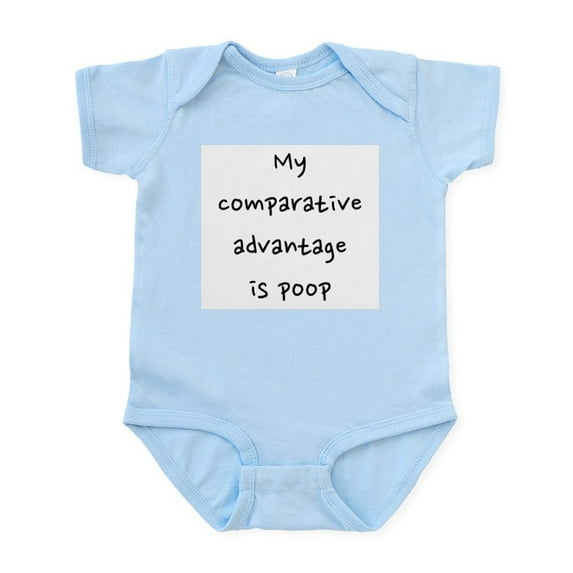 CafePress - Comparative Advantage Infant Bodysuit - Baby Light Bodysuit, Size Newborn - 24 Months