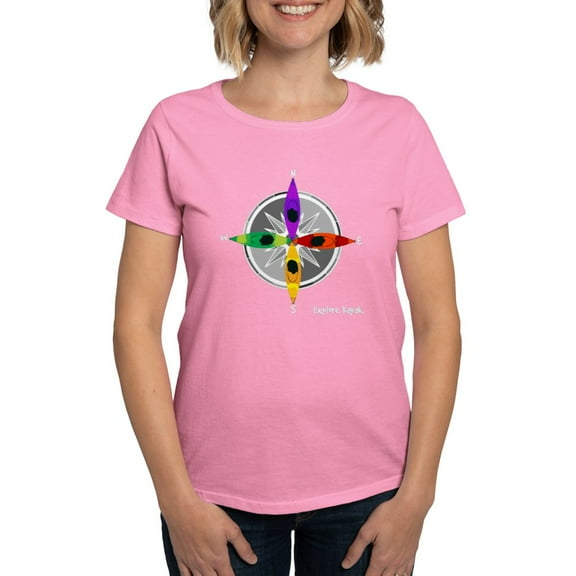 CafePress - Compass_Kayak T Shirt - Women's Traditional Fit Dark T-Shirt