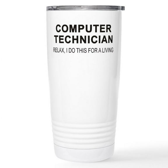CafePress - Computer Tech Stainless Steel Travel Mug - Insulated Stainless Steel Travel Tumbler 20 oz.