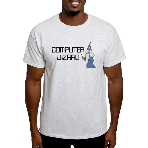 CafePress - Computer Wizard Light T Shirt - Men's Classic Graphic T-Shirt