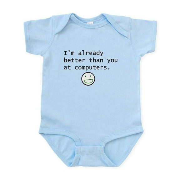 CafePress - Computers Infant Bodysuit - Baby Light Bodysuit, Size Newborn - 24 Months