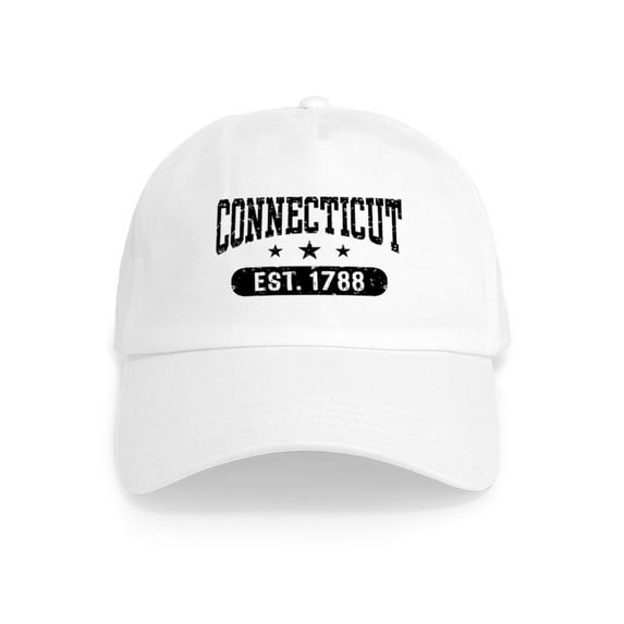 CafePress - Connecticut Est. 1788 Cap - Adjustable 100% Brushed Unisex Casual Cotton Baseball Cap, Beige, 1