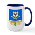 thumbnail image 1 of CafePress - Connecticut Pride Large Mug - 15 oz Ceramic Large White Novelty Mug, 1 of 4