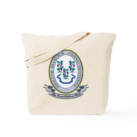 CafePress - Connecticut Seal Tote Bag - Unisex Canvas Tote Bag, Beige, 1-Piece
