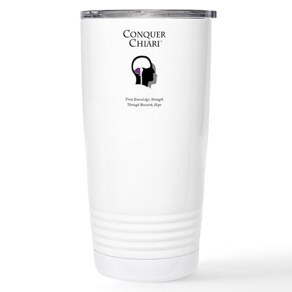 CafePress - Conquer Chiari Stainless Steel Travel Mug - Insulated Stainless Steel Travel Tumbler 20 oz.