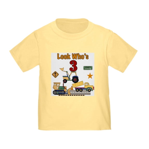 CafePress - Construction 3Rd Birthday Toddler T Shirt - Cute Toddler T-Shirt, 100% Cotton