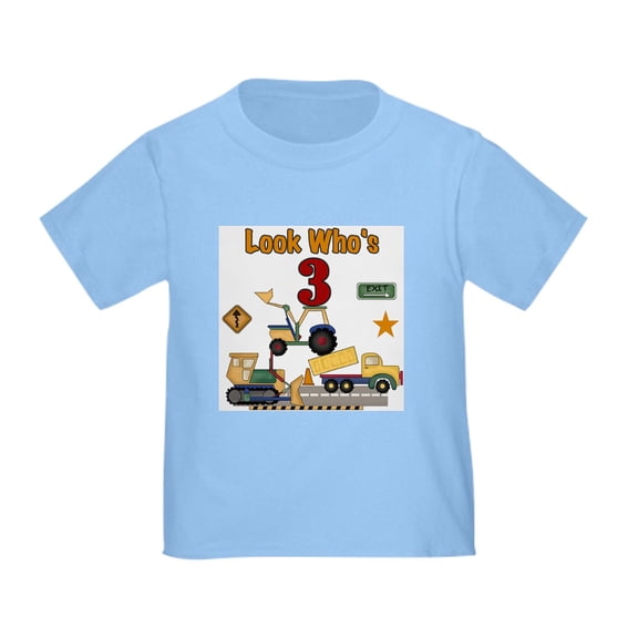 CafePress - Construction 3Rd Birthday Toddler T Shirt - Cute Toddler T-Shirt, 100% Cotton