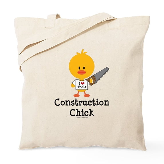 CafePress - Construction Chick Tote Bag - Unisex Canvas Tote Bag, Beige, 1-Piece
