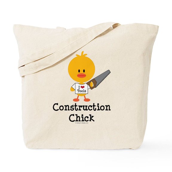 CafePress - Construction Chick Tote Bag - Unisex Canvas Tote Bag, Beige, 1-Piece