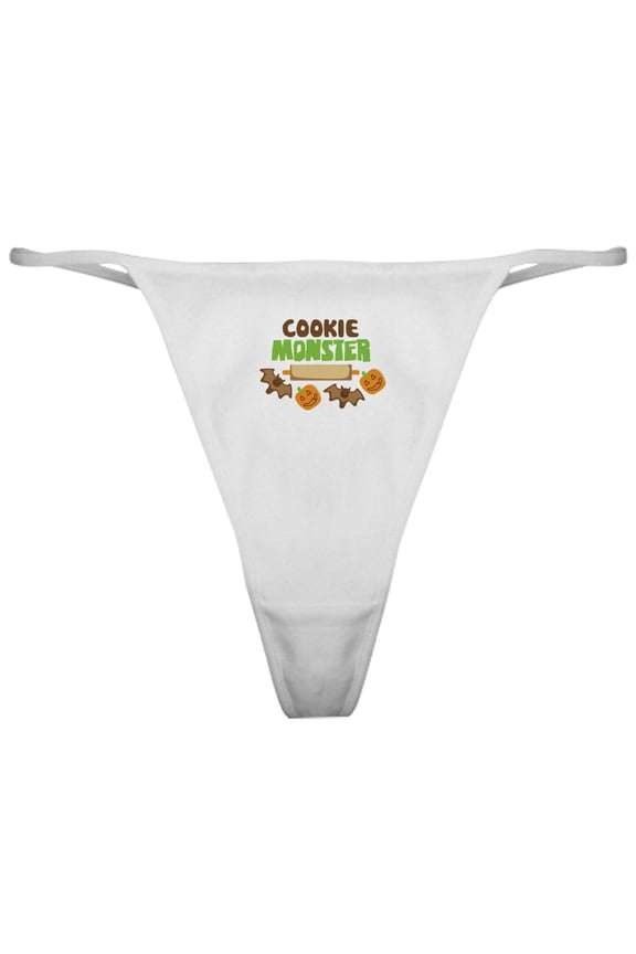 - Cookie Monster Classic Thong - Women's Novelty Thong Panties Underwear