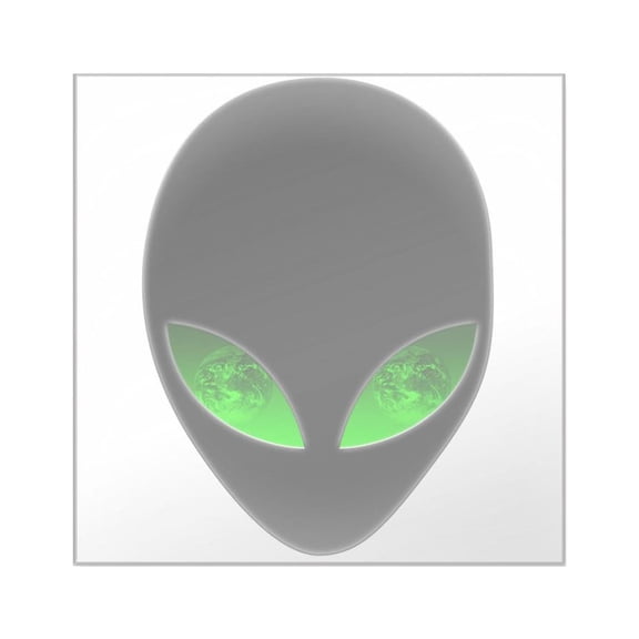 CafePress - Cool Alien Earth Eye Reflection Sticker - Square Sticker 3" x 3"