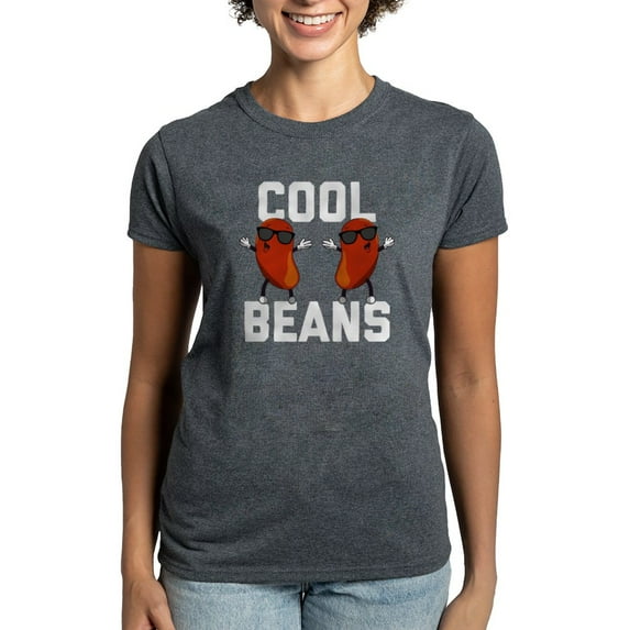 CafePress - Cool Beans Women's Classic T Shirt - Women's Traditional Fit Dark T-Shirt