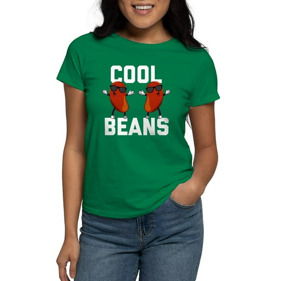 CafePress - Cool Beans Women's Classic T Shirt - Women's Traditional Fit Dark T-Shirt