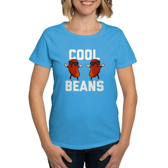 CafePress - Cool Beans Women's Classic T Shirt - Women's Traditional Fit Dark T-Shirt